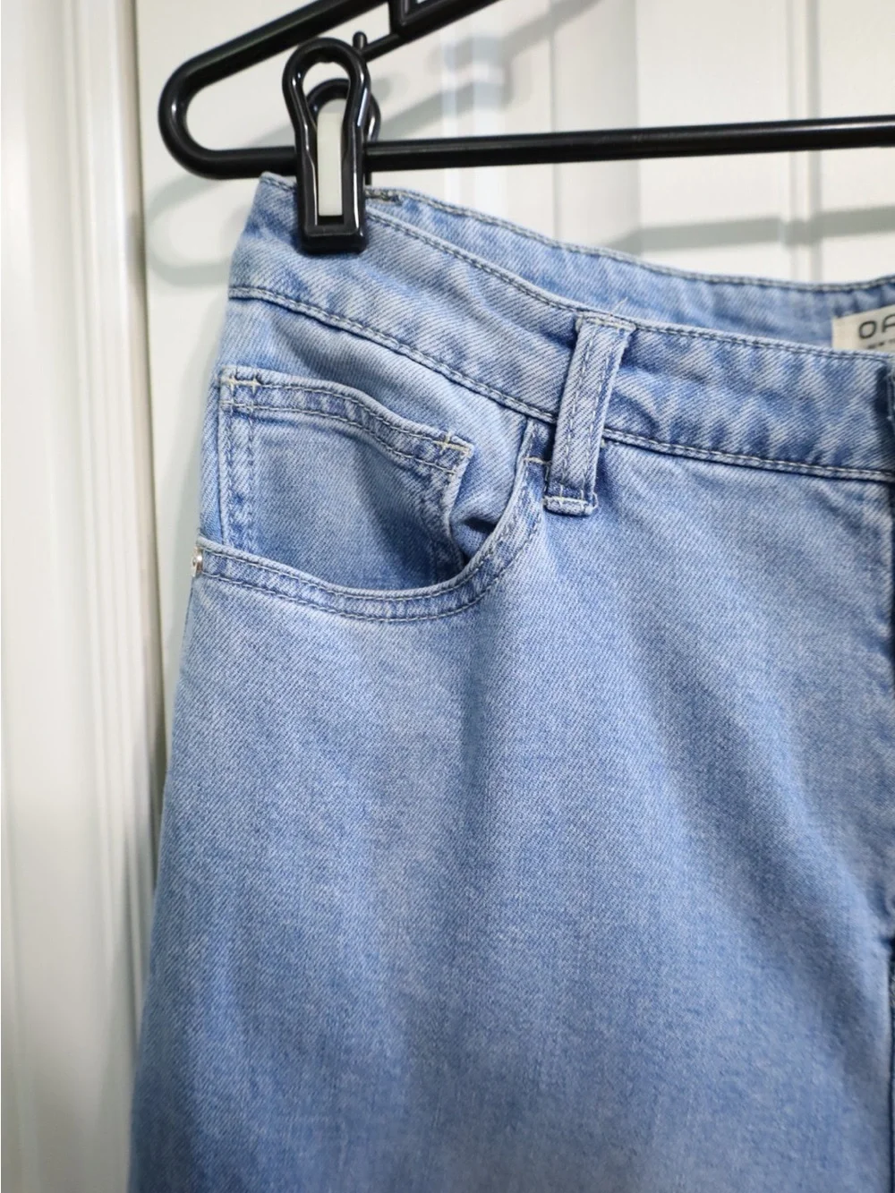 OAT New York Comfort Weave Denim Wide Leg Jeans Light Wash Size 10/30 - Picture 5 of 12